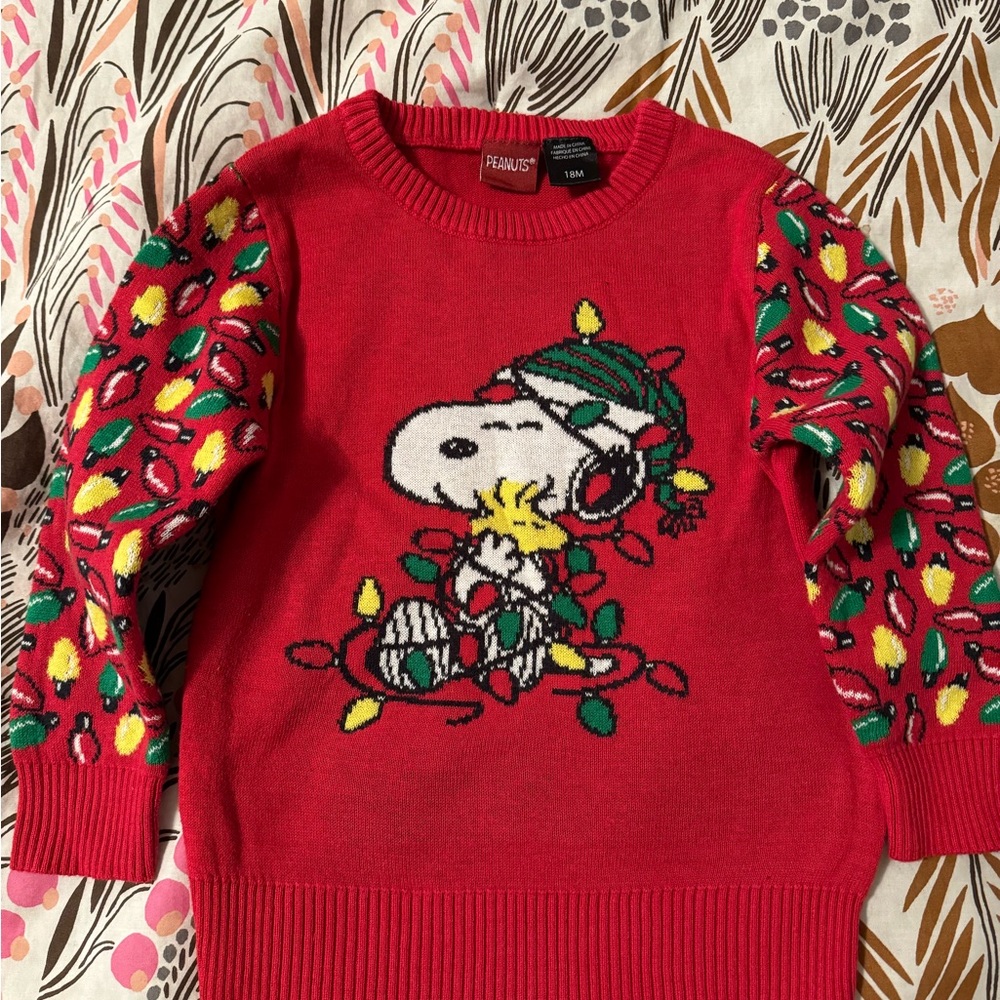 Peanuts Christmas Sweater ( original) 18m - Picture 9 of 11
